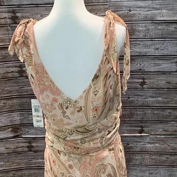 BANDOLINO Peach Blossom Layered Hi Low Dress NWT - Picture 11 of 13